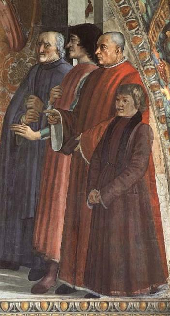 Details of Bestatigung der Ordensregel der Franziskaner, Domenicho Ghirlandaio